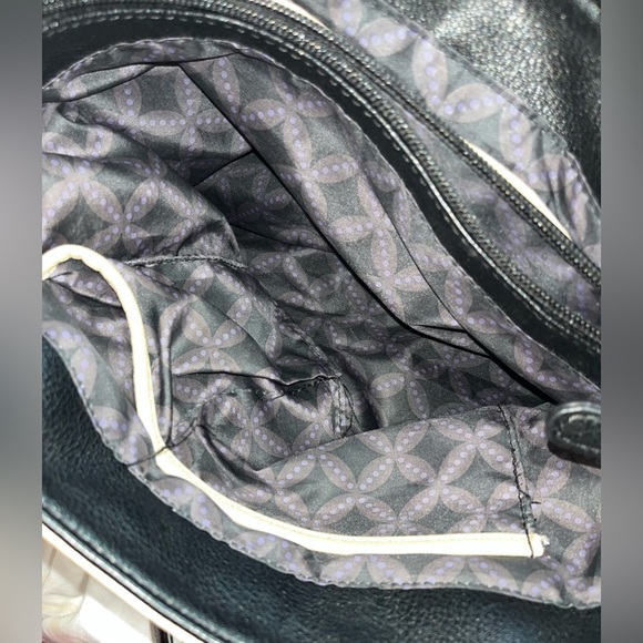 Franco Sarto Soft Leather with Chain, Creamy Tan and Black, Purse Tote - Picture 13 of 16